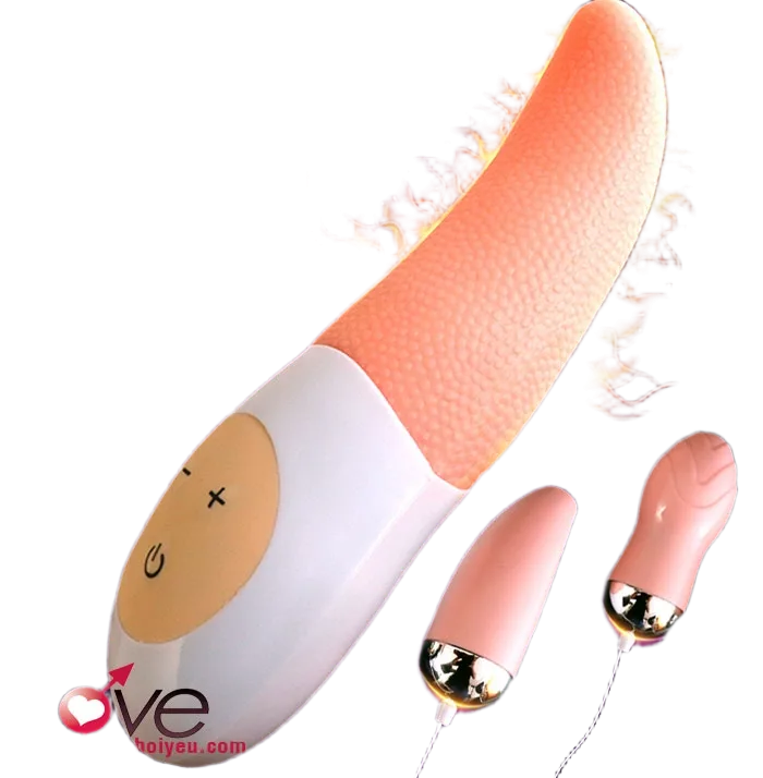 Soft Tongue Licking Double Vibrators G-Spot Female Massager