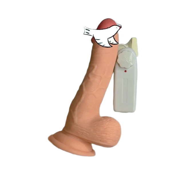 Soft Wall Mounted Vibrating Realistic Silicone Dildo 20cm
