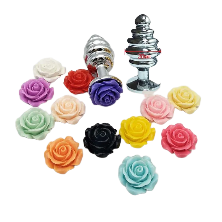 Spiral Floral Base Anal Plug Silicone