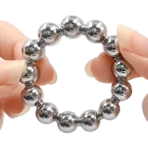 Stainless Steel Beaded Chain Ring Female Pleasure Enhancer