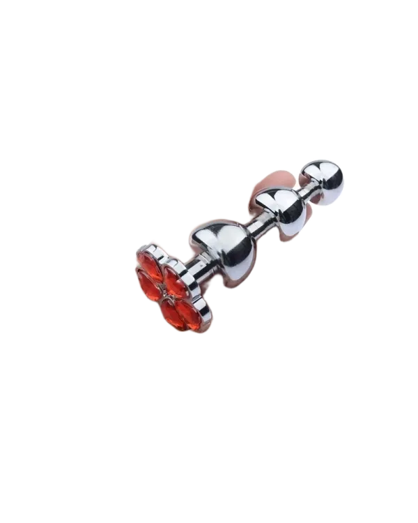 Stainless Steel Cherry Blossom Anal Plug Elegant Pleasure Toy