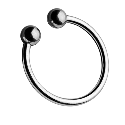 Stainless Steel Cock Ring with Ball Bearing for Enhanced Stamina