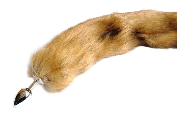 Stainless Steel Fox Tail Anal Stimulator Soft Exciting