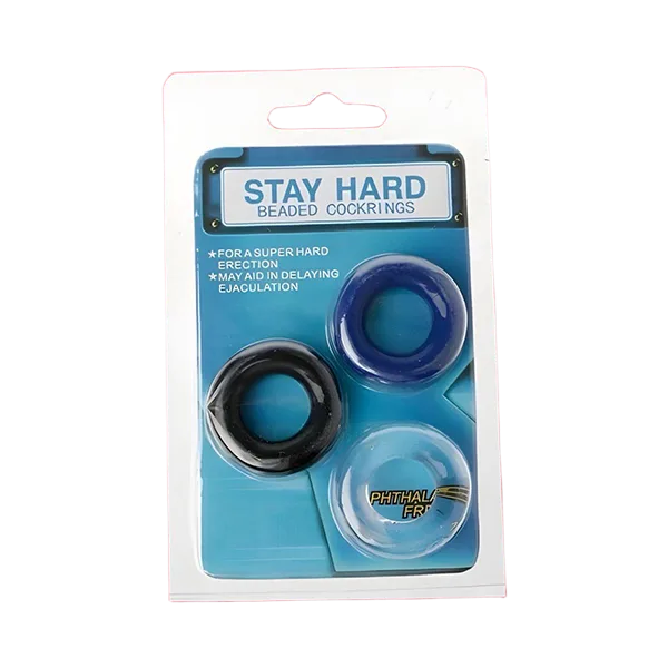 Stay Hard Silicone Cock Ring Set 3pcs Delay Ejaculation Tool