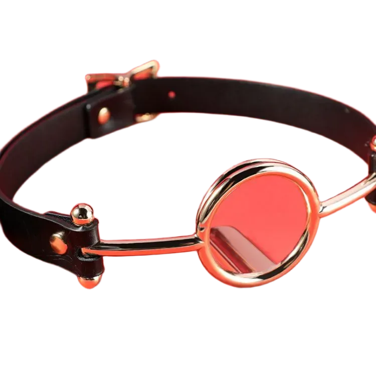 Steel BDSM Mouth Gag with Tongue Depressor Durable Design