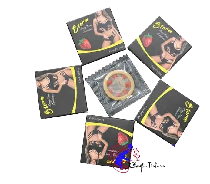 Storm Soft Beaded Condom 7 Beads Natural Latex