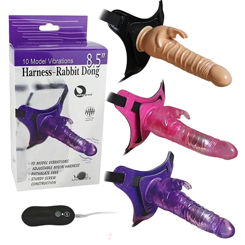 Strap-On Silicon Super Vibrating Dildo Lesbian Couples