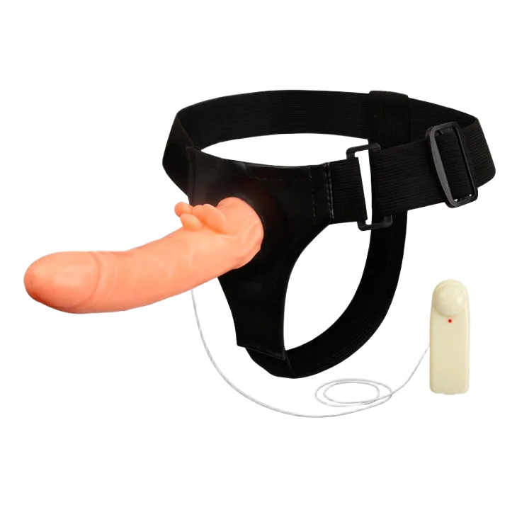 Strap-On Vibrating Dildo with Rotating Head Silicone