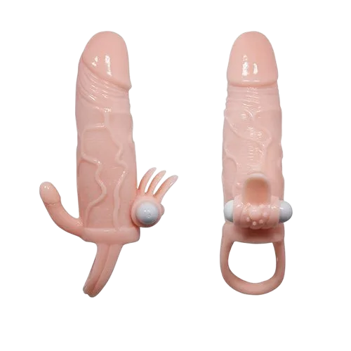 Strap-On Vibrating Penis Sleeve – Double Size, Strong Vibration