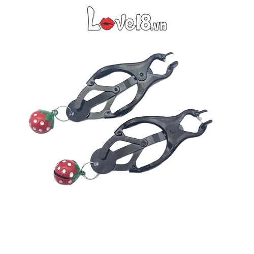 Strawberry Rattle Nipple Clamps – Enhance Sensual BDSM Experience