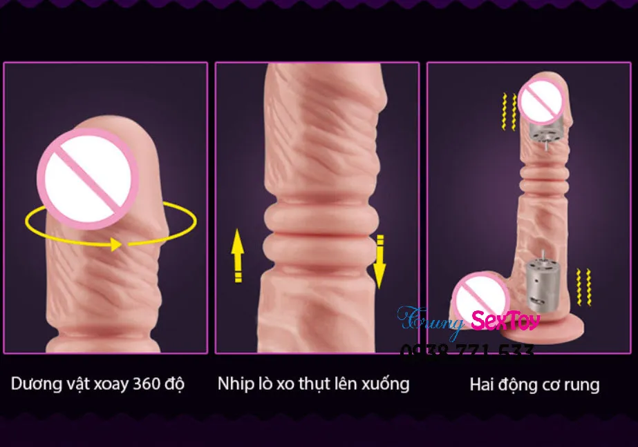 King Size Automatic Vibrating Rotating Male Silicone Toy — photo 3