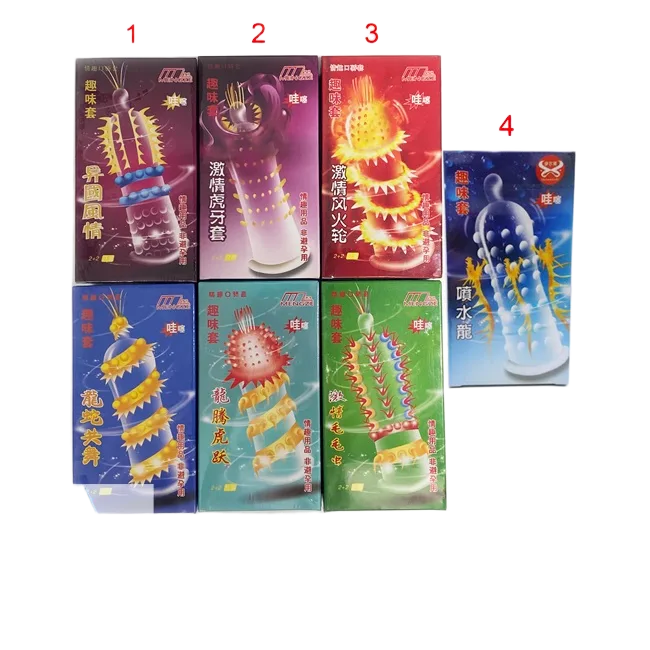 Super Gold Ribbed Spiked Condom New Sensation Intense Pleasure