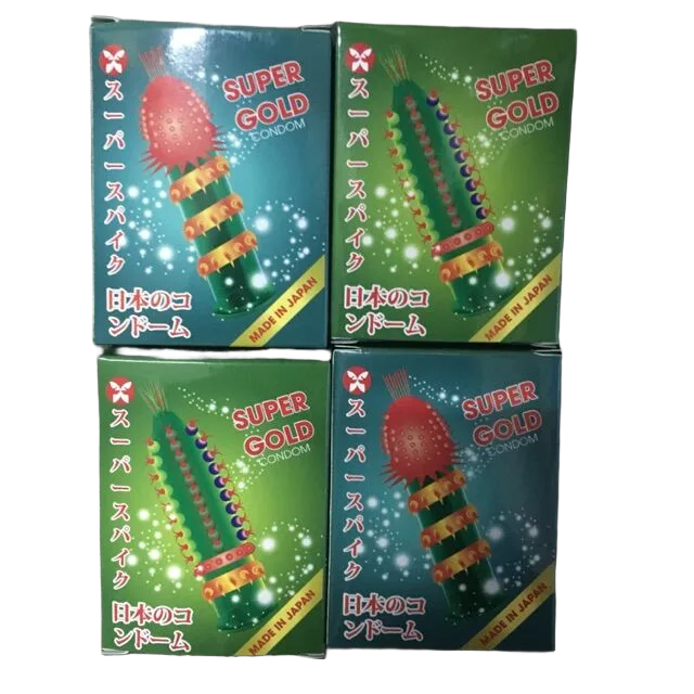 Super Gold Ultra Ribbed Studded Japanese Condoms Box