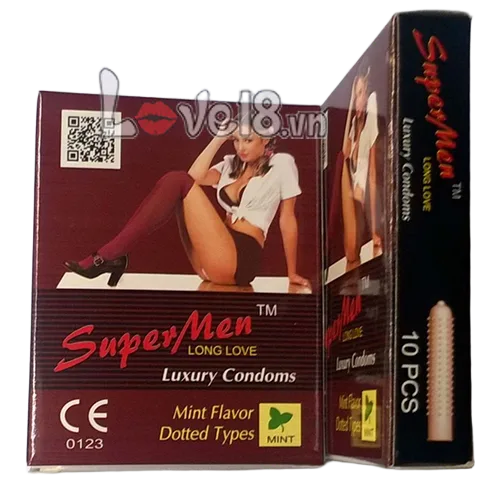 Super Men Delay Condom Textured Safe Prolong Pleasure 10 Count