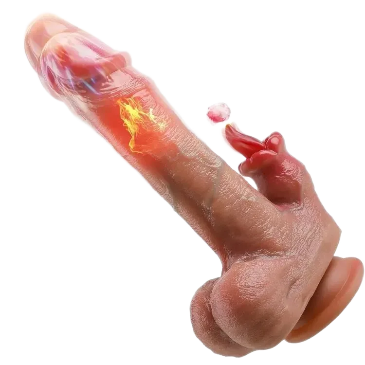 Super Realistic Auto Thrusting Vibrating Silicone Dildo