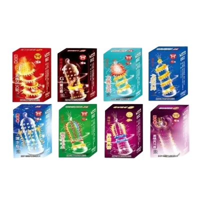 Super ribbed bi-textured Super Gold condom intense feel