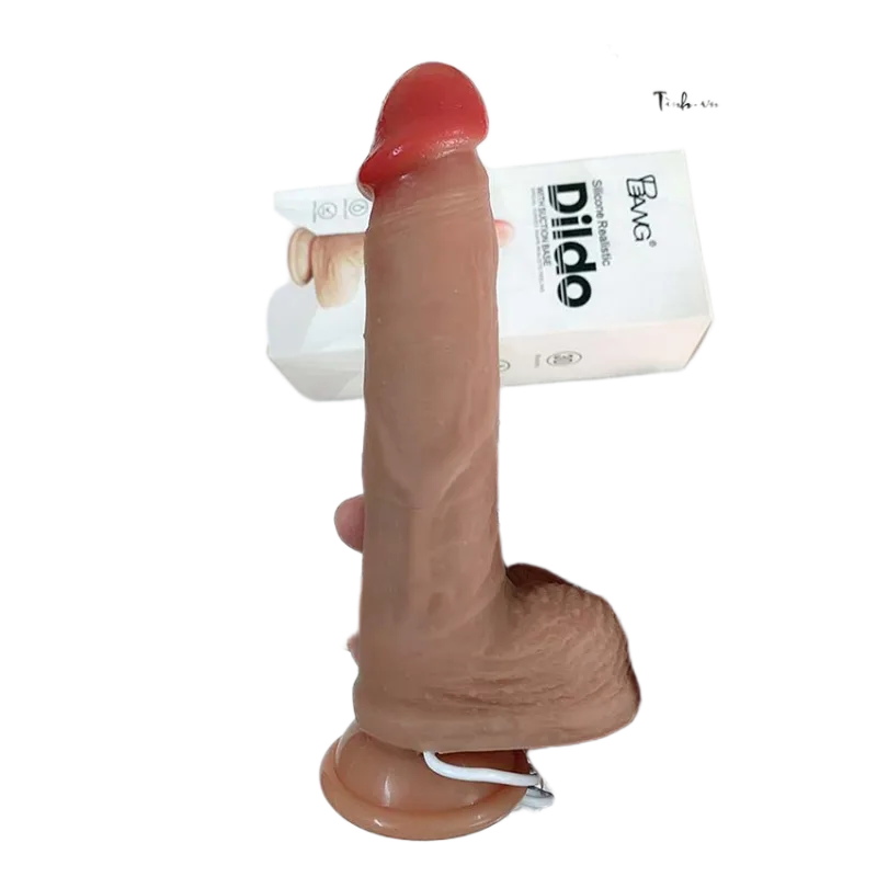 Super Soft Heated Vibrating Thrusting Silicone Dildo