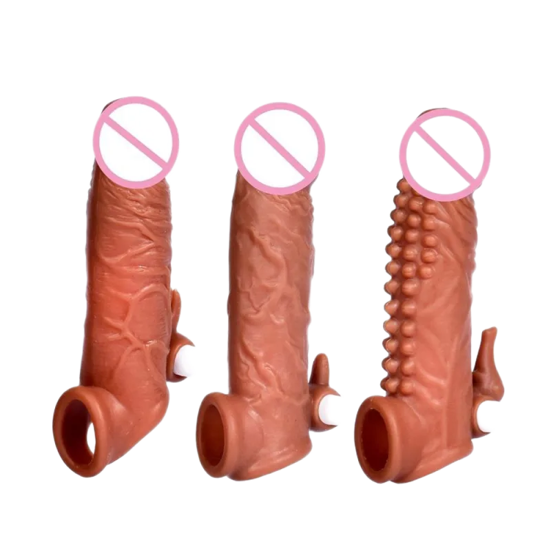 Super Soft Ribbed Bead Vibrating Penis Sleeve