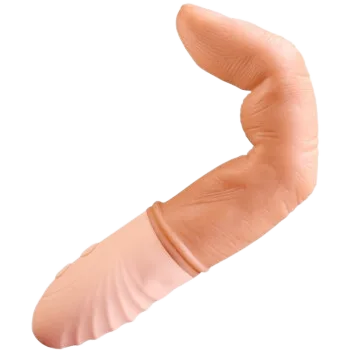 Super Soft Silicone Finger Vibrator Heat Pulse 26cm