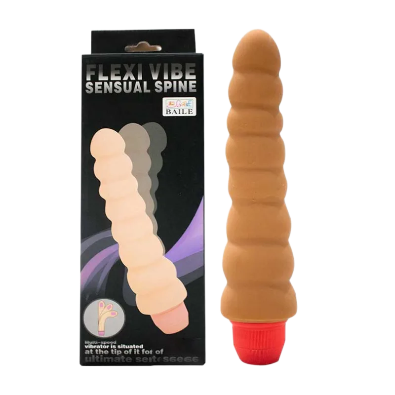 Super Soft Strong Vibrating Twisted Silicone Female Dildo