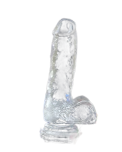 SUPPER COCK Transparent Silicone Wall-Mountable Dildo