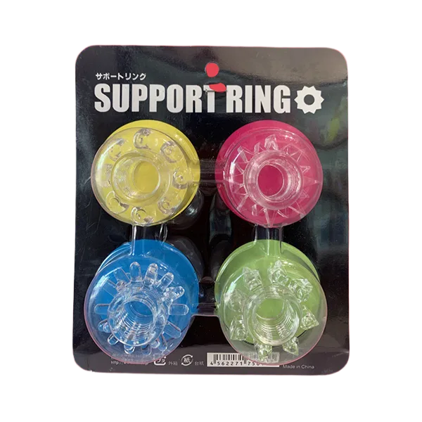 Support Ring Set 4 Penis Rings Delay Erection Enhance