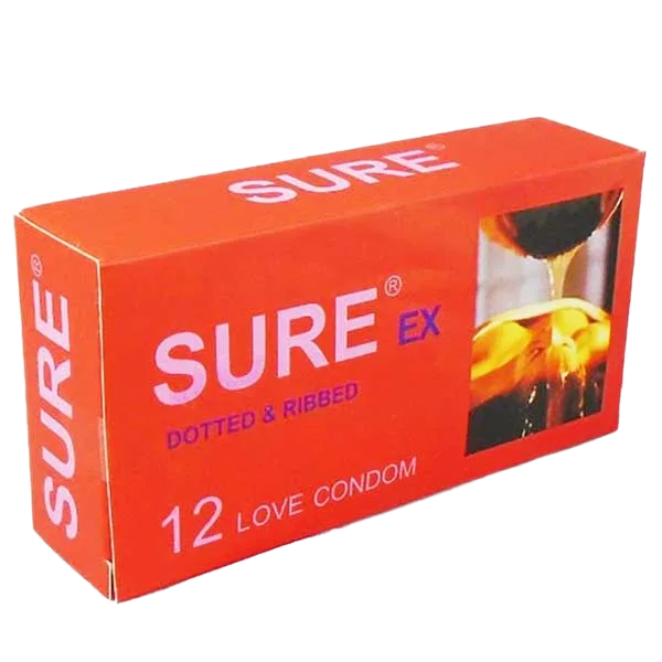 Sure Red Mint Scented Condoms for Longer Lasting Pleasure