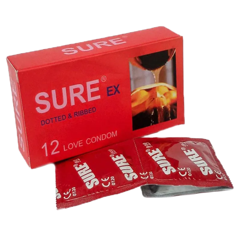 Sure Red Ribbed Small G-Spot Condom Malaysia