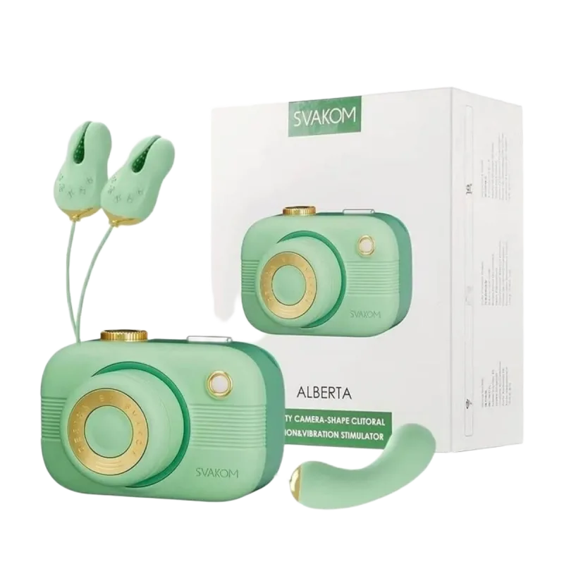 Svakom Alberta Nipple Clamps Sucking Vibrating Massager
