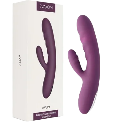 Svakom Avery High-Powered Thrusting Dual Vibrator Dildo
