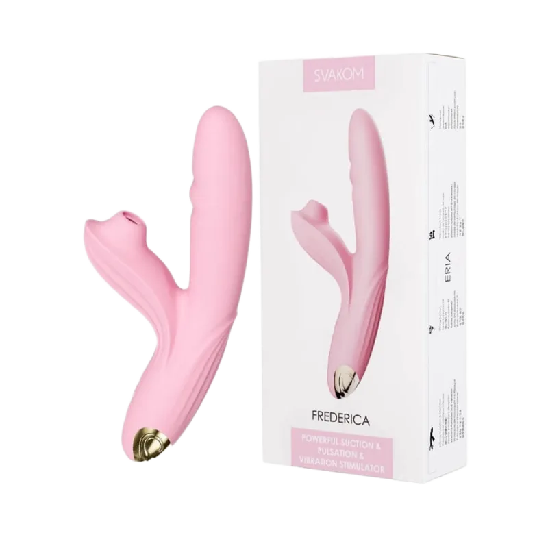 Svakom Frederica Dual Head Ribbed Silicone Male Masturbator