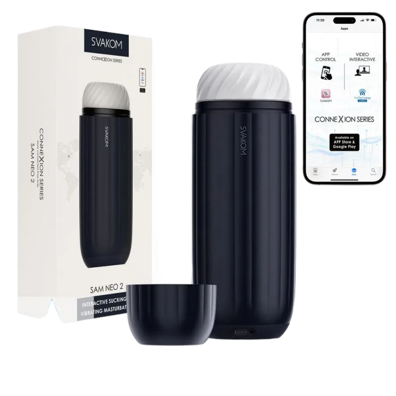 Svakom Sam Neo 2 App Controlled Vibrating Suction Masturbator