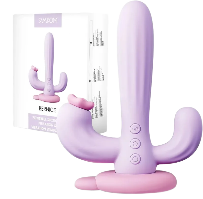 Svakom USA Triple Stim Vibrating Silicone Dildo 3-in-1