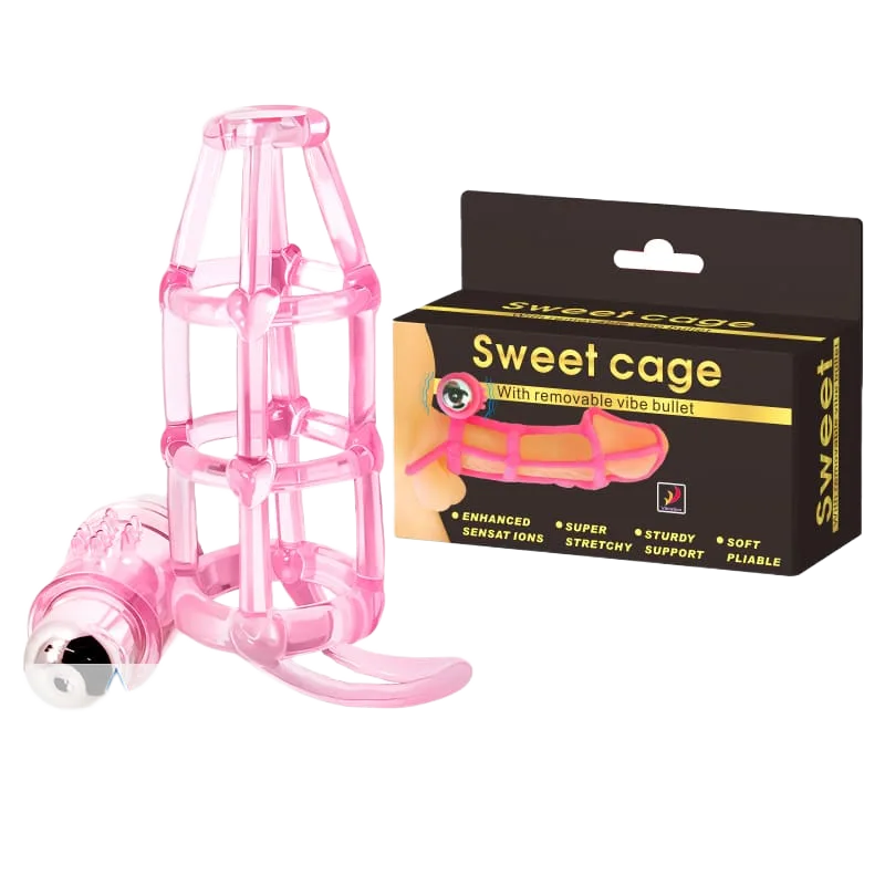 Sweet Cage Super Vibrating Silicon Flexible Cock Ring Enhancer