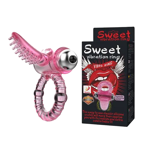 Sweet Tongue Licking Vibrating Ring for Male Pleasure