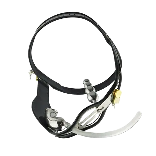 T Stainless Steel Male Chastity Lock With Anal Plug For BDSM Couple Play