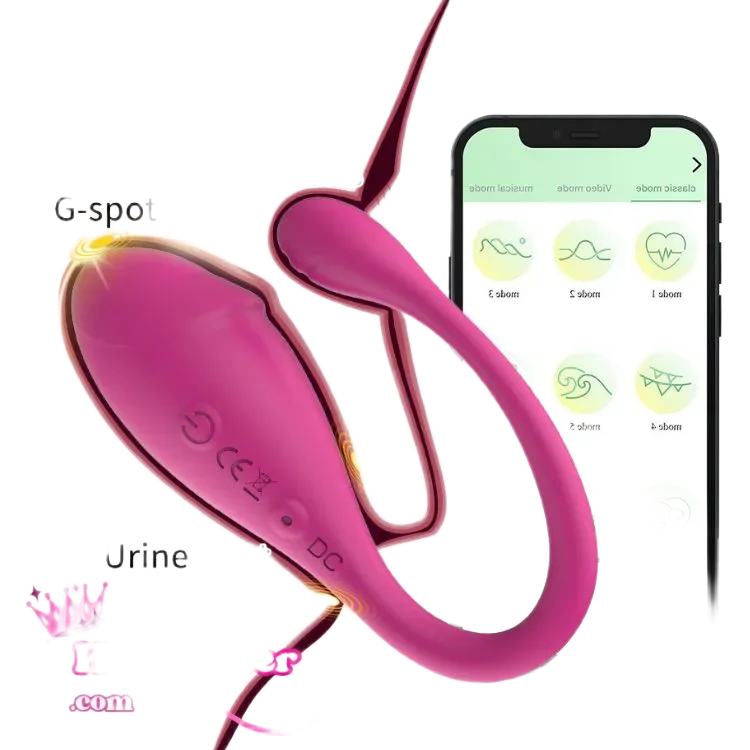 Tadpole Shaped App Remote Vibrating Waterproof Egg