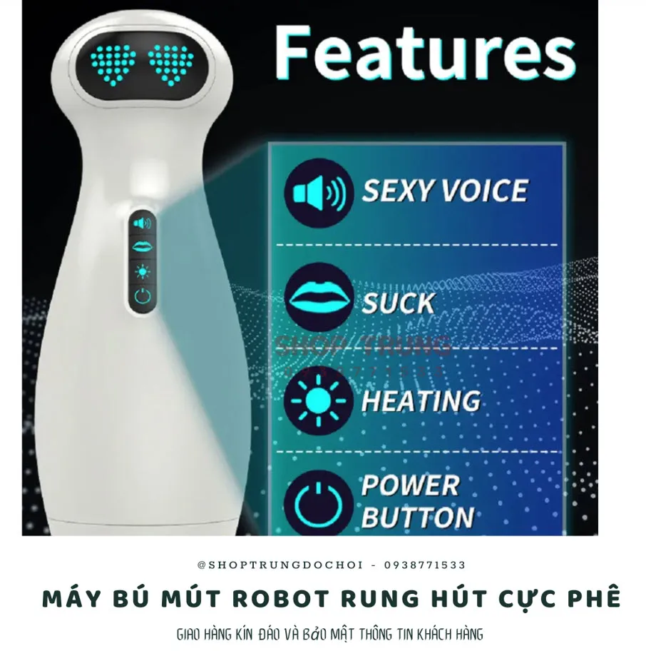 Cute Robot Automatic Sucking Vibrating Male Masturbator 10 Modes — photo 3