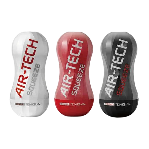 Tenga Air-Tech Squeeze Silicone Male Masturbator Black Red White