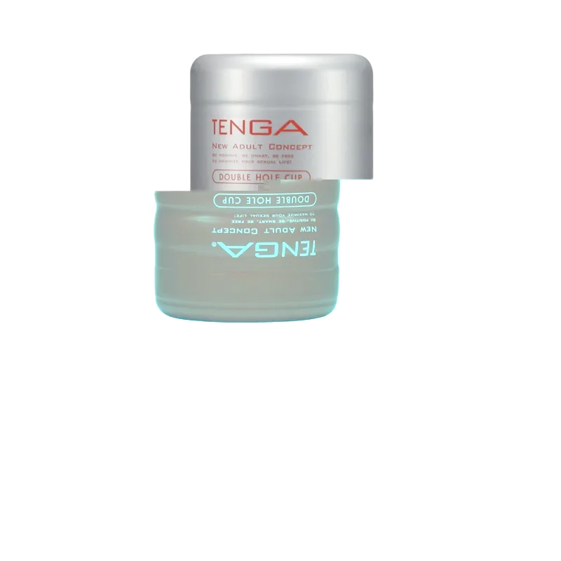 Tenga Double Hole Cup Silicone Male Masturbator 13cm Japan