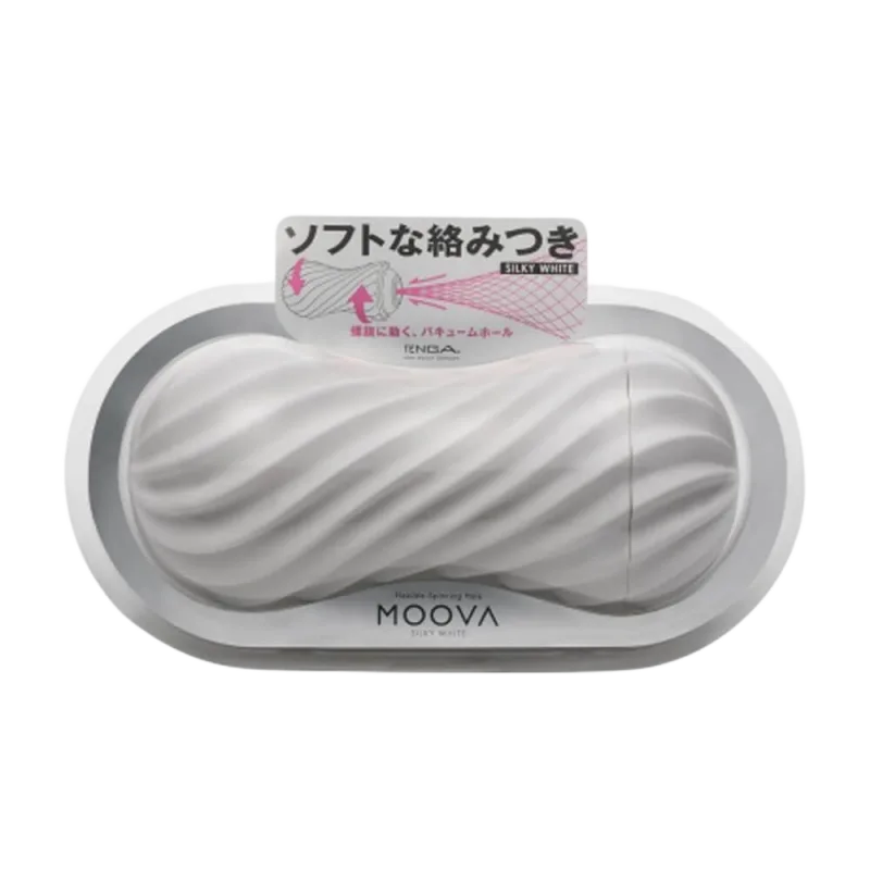 Tenga Moova Silky White Spiral Male Masturbator Sleeve