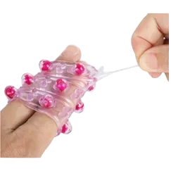 Textured Beaded Sleeve Enhance Pleasure Extend Love Time