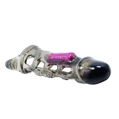 Textured Middle Vibrating Penis Sleeve Double Pleasure