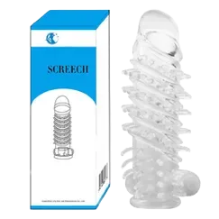 Textured Ribbed Penis Sleeve for Maximum Pleasure, Tight Fit
