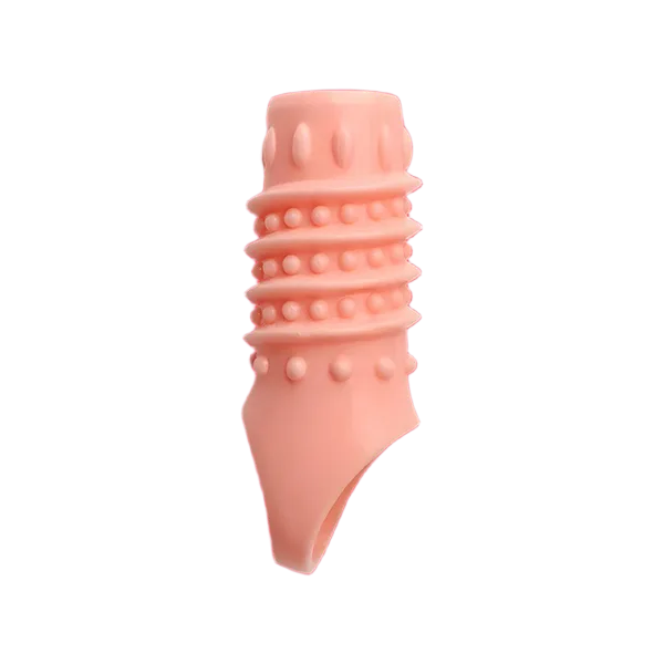 Textured Silicone Penis Sleeve Bi-Stud Strong Sensation