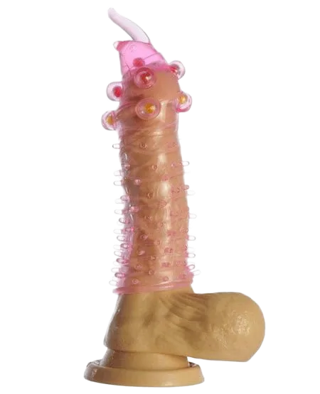 Thailand-Made Ribbed Beaded Penis Sleeve for Extra Sensation