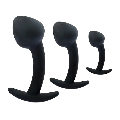Three-Piece Men’s Anal Plug Set Silicone