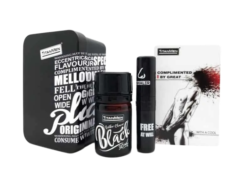 Titanmen Black 30ml Poppers for Heightened Sexual Pleasure