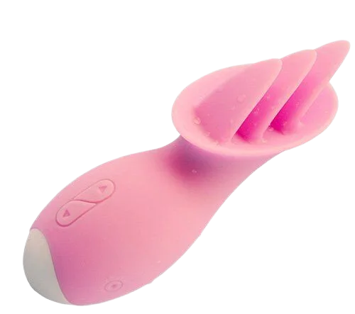 Tongue Lick G-Spot Clitoral Vibrator Pink Silicone Powerful