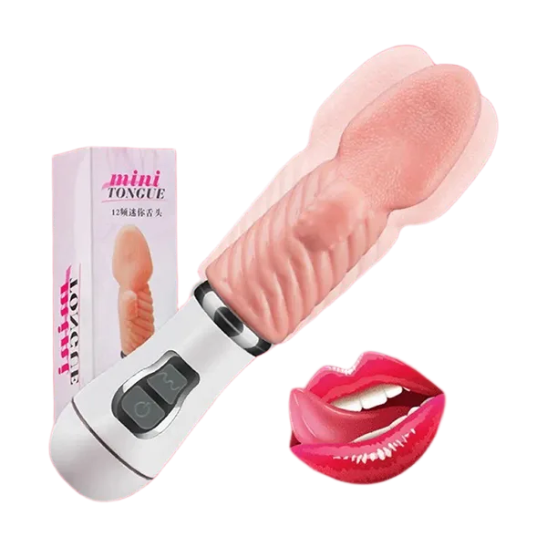 Tongue Mini Vibrator 12 Mode Licking G-Spot Stimulator